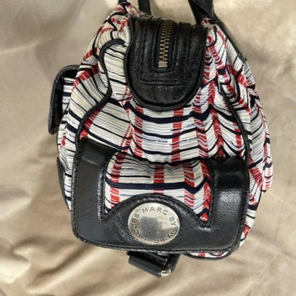 Marc Jacobs Fabric and Syintetic leahter Purse Black White Red  - RARE - Picture 6 of 12